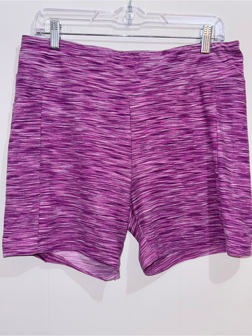No Boundaries Pink Marled Space Dye Bike Shorts XL (15-17)